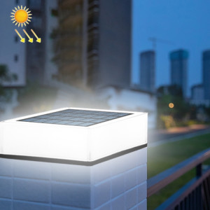 TS-S5306 Lampe frontale de colonne solaire extérieure IP68 Lumière de cour de pelouse étanche, Style: Commutateur à trois couleurs SH9101940-20