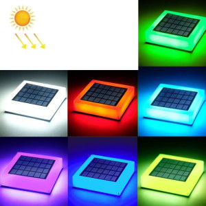 TS-S5306 Lampe frontale de colonne solaire extérieure IP68 Lumière de cour de pelouse étanche, Style: Dégradé RVB + Fixation de couleur SH9102862-20