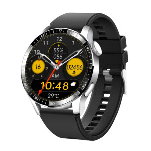 UM93Pro 1,28 pouces surveillance de la fréquence cardiaque/de l'oxygène sanguin montre d'appel Bluetooth avec fonction NFC (silicone argenté) SH701B1440-20
