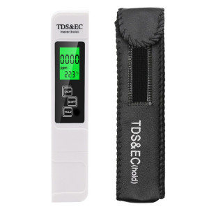 Modèle de rétroéclairage TDS & EC stylo de test de qualité de l'eau stylo de test de conductivité (blanc) SH201A1551-20