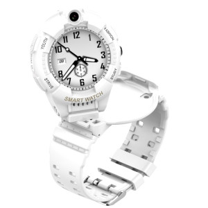 F01 Montre d'appel intelligente pour enfants à double caméra rotative 1,28 pouces 4G avec fonction SOS (blanc) SH901A1898-20