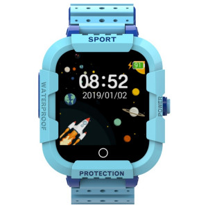 DF75 1,4 pouces 4G GPS Positionnement Enfants Montre d'appel intelligente étanche avec fonction SOS (Bleu) SH601B843-20