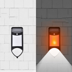 X-A18 59 LED Solaire LED Flamme Capteur Humain Lumières Jardin Lumières (Noir) SH701A1911-20