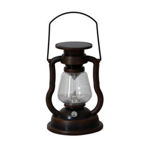 200802 Lampe à main en forme de lampe à kérosène solaire rétro Home Decor Flame Lamp (Rusty) SH701D1374-20