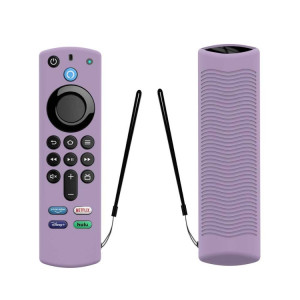 2 PCS Y27 pour Alexa Voice Remote 3rd Gen Housse de protection antidérapante en silicone (Violet lumineux) SH601K1181-20