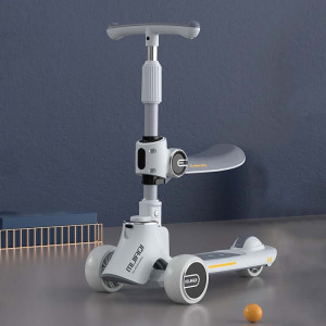 MIJIAQI 01 Trottinette Pliable Multifonctionnelle pour Enfants 3 en 1 avec Musique et Lumières, Spec: Siège Blanc SM55011640-20