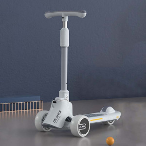 MIJIAQI 01 Scooter Pliable Multifonctionnel pour Enfants 3 en 1 avec Musique et Lumières, Spec: Blanc SM5505666-20