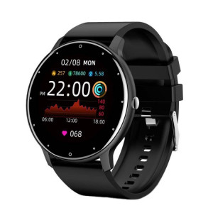 BW0223 Fréquence cardiaque/oxygène sanguin/surveillance de la pression artérielle Bluetooth Smart Calling Watch, couleur : silicone noir SH23011613-20