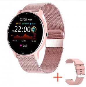 BW0223 Surveillance de la fréquence cardiaque/de l'oxygène sanguin/de la pression artérielle Bluetooth Smart Calling Watch, Couleur : Mesh Pink SH2306900-20