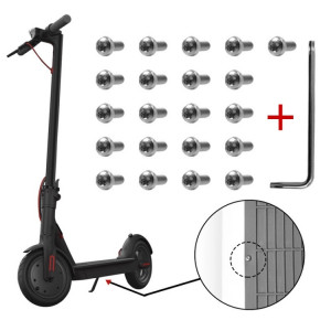 21 pièces/ensemble pour vis de compartiment de batterie Xiaomi Mijia M365 Pro (blanc) SH101A1996-20