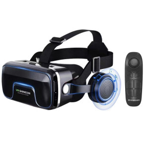 VR SHINECON G04EA + B03 poignée 7th VR lunettes jeu de réalité virtuelle 3D lunettes numériques avec casque SV770359-20
