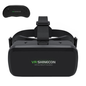 VR SHINECON G06A + B01 poignée téléphone portable VR lunettes 3D tête de réalité virtuelle portant des lunettes numériques de jeu SV8002865-20