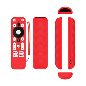 Pour ONN Android TV 4K UHD Streaming Device Y55 Couvercle de télécommande en silicone anti-chute (rouge) SH601C1333-20