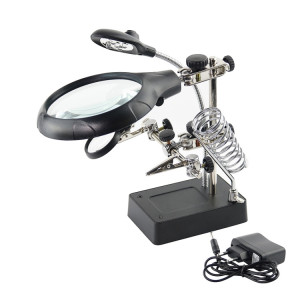 16129-C 2.5X/7.5X/10X Loupe d'entretien du support auxiliaire d'éclairage LED () SH401A251-20
