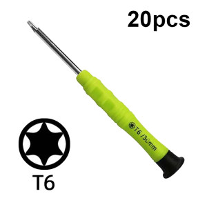 20pcs mini tournevis outils de maintenance de démontage de téléphone portable anti-dérapant, série: T6 SH8613680-20