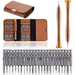Lot de tournevis 25 en 1 Outil de réparation d'ordinateur portable pour téléphone portable (marron) SH801A620-20