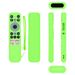 Pour TCL RC902N FMR1 Y47 TV télécommande anti-chute coque en silicone (vert lumineux) SH901E1183-20