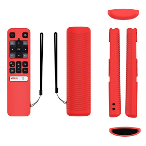 Pour TCL RC802V FMR1 FNR1 Y40 Télécommande TV Étui de protection en silicone anti-chute (rouge) SH301C1389-20