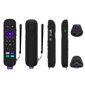 Pour TCL Roku Voice Remote Pro Y30 Télécommande Étui de protection en silicone antichoc (Noir) SH701A1970-20
