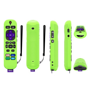 Pour TCL Roku Voice Remote Pro Y30 Télécommande Étui de protection en silicone antichoc (vert lumineux) SH701D1706-20
