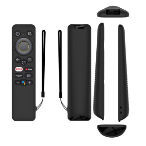 Pour Realme 32/43 pouces Y41 TV télécommande tout compris étui de protection en silicone anti-chute (noir) SH301A1876-20