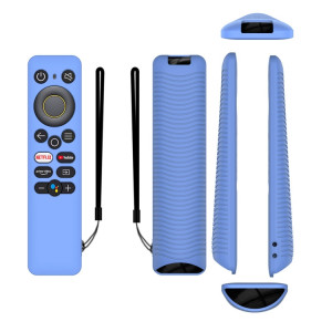 Pour Realme 32/43 pouces Y41 TV télécommande tout compris étui de protection en silicone anti-chute (bleu lumineux) SH301D192-20
