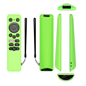 Pour Realme 32/43 pouces Y41 TV télécommande tout compris étui de protection en silicone anti-chute (vert lumineux) SH301E943-20