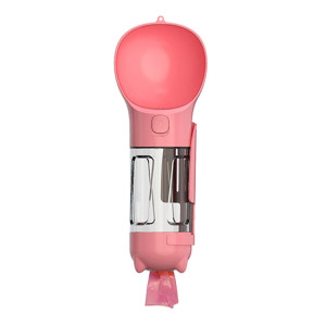 3 en 1 fontaine à eau extérieure étanche pour chien, bouteille à boire portable pour animaux de compagnie, taille : 300 ml (rose) SH901B178-20