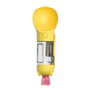 3 en 1 Bouteille d'eau portable pour animal domestique étanche pour fontaine d'eau pour chien, taille : 300 ml (jaune) SH901D214-20