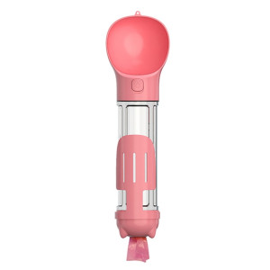 3 en 1 fontaine d'eau extérieure étanche pour chien bouteille à boire portable pour animal de compagnie, taille: 500 ml (rose) SH903B1281-20