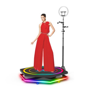 100cm Hexagonal 360 ​​Photomaton électrique rotatif petite étape pour les fêtes et les mariages SH1301871-20
