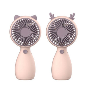 2pcs MLS6035 USB Mini Charge Avec Longe Petit Ventilateur, Style Livraison Aléatoire (Rose) SH001A403-20