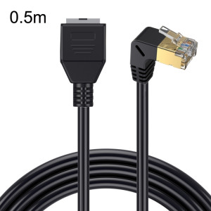 Up Bend 0,5 m Cat 8 10G Transmission RJ45 mâle à femelle câble d'extension de câble réseau informatique (noir) SH905A1650-20