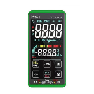 BAKU BA-8233 Pro Multimètre numérique à écran tactile de résistance de maintenance électrique (vert) SB401A433-20