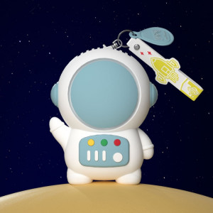 6052 Cartoon Space Man Fan avec lanière Portable Mini USB Chargeant le ventilateur portatif (Bleu clair) SH601B467-20