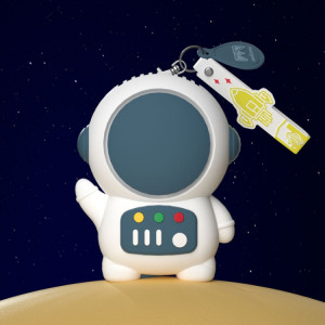 6052 Cartoon Space Man Ventilateur avec lanière Portable Mini USB Charge Ventilateur portatif (Bleu foncé) SH601D1018-20