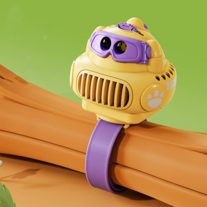 Dessin animé Dinosaure Montre Ventilateur Projection USB Étudiant Poignet Mini Ventilateur Sans Feuilles (Jaune) SH001B1760-20