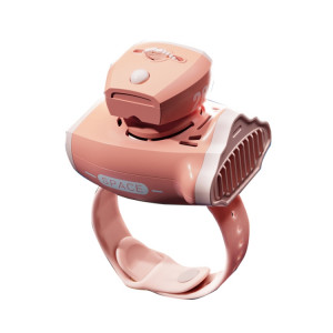 Enfants Vaisseau Spatial Dessin Animé Montre Ventilateur Projection USB Portable Ventilateur De Poignet Sans Lame (Rose) SH101B1288-20