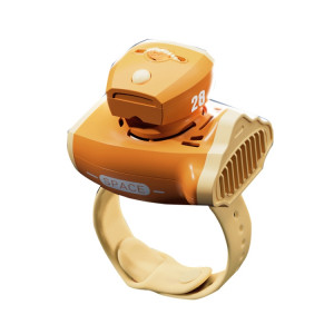 Enfants Vaisseau Spatial Dessin Animé Montre Ventilateur Projection USB Ventilateur De Poignet Portable Sans Lame (Orange) SH101C945-20
