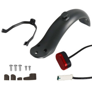 Pour accessoires de scooter électrique Xiaomi M365, garde-boue + support + feu arrière, couleur : noir sans clé SH2402880-20