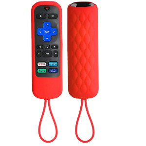 Pour TCL Roku 3600R/3900/Voice RCAL7R 2 pièces télécommande coque en silicone (rouge) SH401A558-20