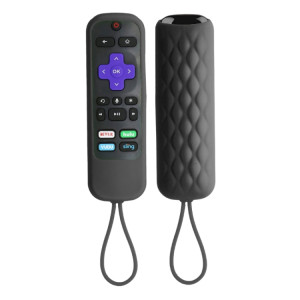Pour TCL Roku 3600R/3900/Voice RCAL7R 2 pièces télécommande étui en silicone (noir) SH401B488-20