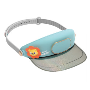Chapeau de ventilateur sans lame pour animaux de compagnie mignon USB rechargeable vitesse réglable protection solaire d'été pare-soleil ventilateur (Sun Lion) SH501B540-20