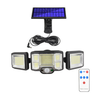 Applique murale solaire télécommandée à triple capteur de rotation à LED, spécification : 192LED Split SH9303456-20