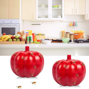 SK116 2pcs Petits pièges à mouches à fruits à la citrouille Fruit Flying Worm Catcher (Rouge) SH301A763-20