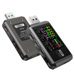 Détecteur de chargeur d'alimentation CC pour téléphone portable USB FNIRSI FNB48P, couleur: sans Bluetooth noir SF7402329-20