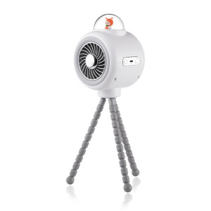 Ventilateur de poussette pour bébé Home Mute Refroidissement extérieur Ventilateur de pieuvre de lapin portable sans tête secouée (Blanc) SH98031578-20