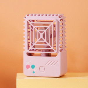 820 Mini ventilateur de charge USB de bureau Portable dortoir carré petit ventilateur (rose corail) SH701B483-20