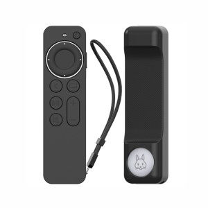Pour Apple TV Siri Remote 2/3 AhaStyle PT165 Télécommande Étui de protection en silicone (Noir) SA801B1826-20