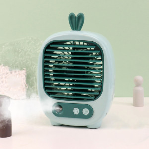 1315 Humidification par pulvérisation Ventilateur de dessin animé hydratant Ventilateur de bureau de charge USB (Bunny Green) SH901C490-20